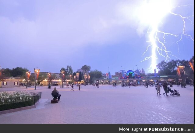 Lightning at Disneyland tonight