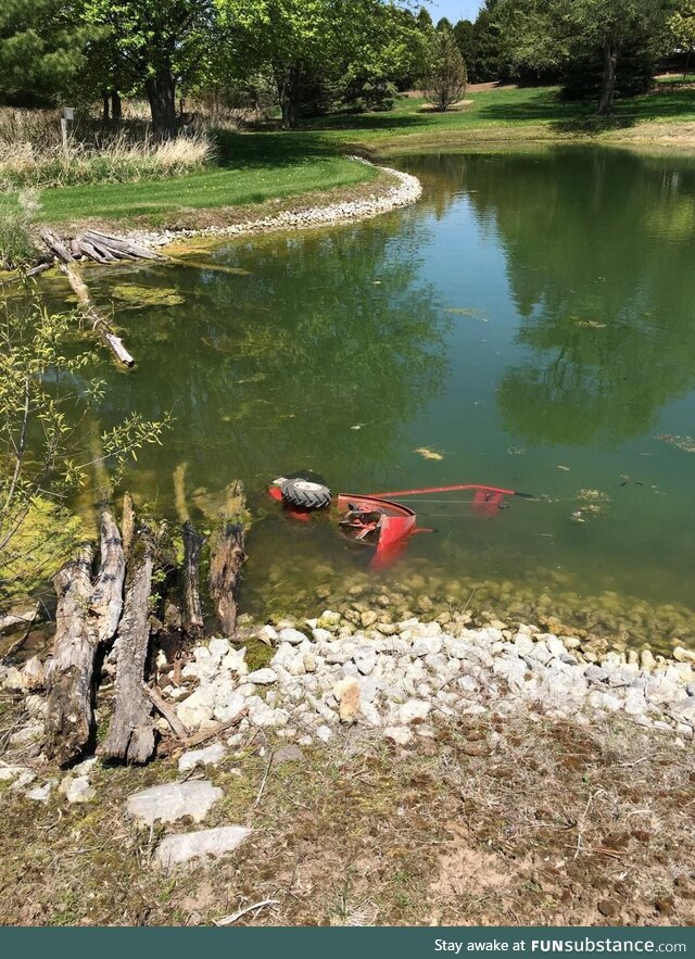 Father was frustrated with the tiller