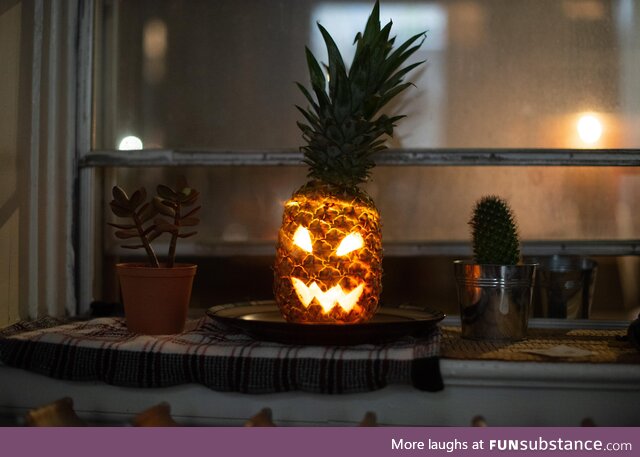 Pineapples are far more menacing looking than pumpkins
