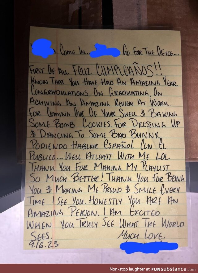 Girlfriend got a birthday gift at work from a guy she went out with a year ago and this