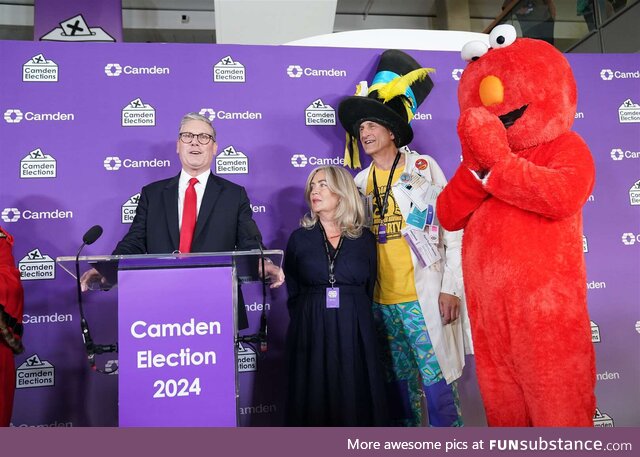 Sir Keir Starmer delivering his victory speech after winning the general election