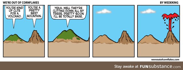 Volcano, meet mountain