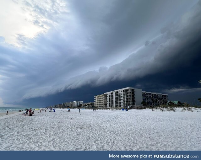 Summertime in Florida. Beautiful beach day, then outta nowhere