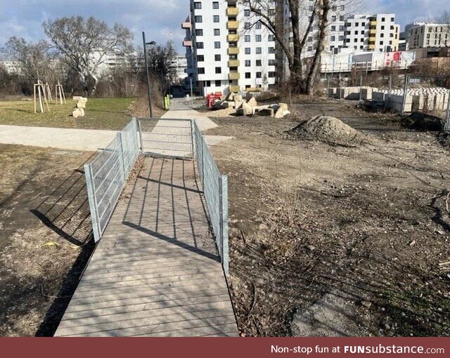 We need to stop them walking there - Ok, put up a fence!