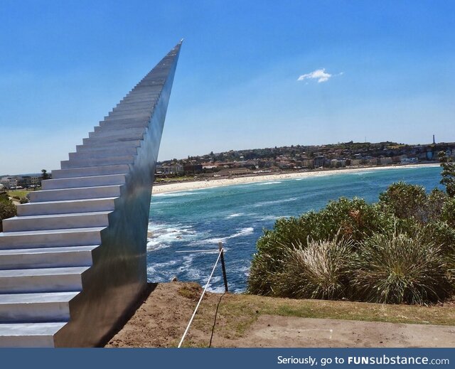 Perception-altering sculpture in Bondi, Australia