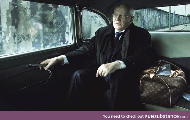Mikhail Gorbachev, former Soviet leader, in a Louis Vuitton advertisement (2007)