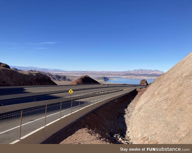 [OC] Lake Meade from the Robert L Mendenhall Scenic Overview