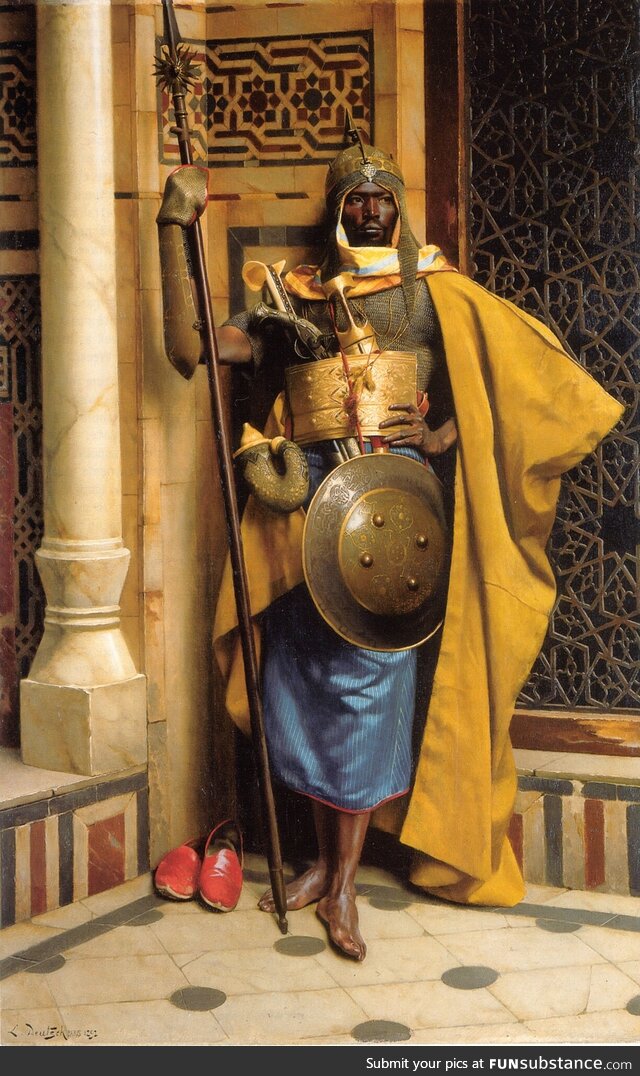 Ludwig Deutsch - The Palace Guard - oil on panel, in 1892
