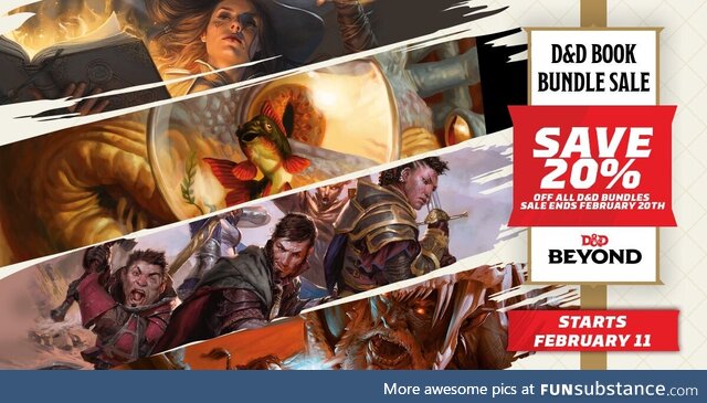 20% off all D&D Bundles Feb 11 - Feb 20