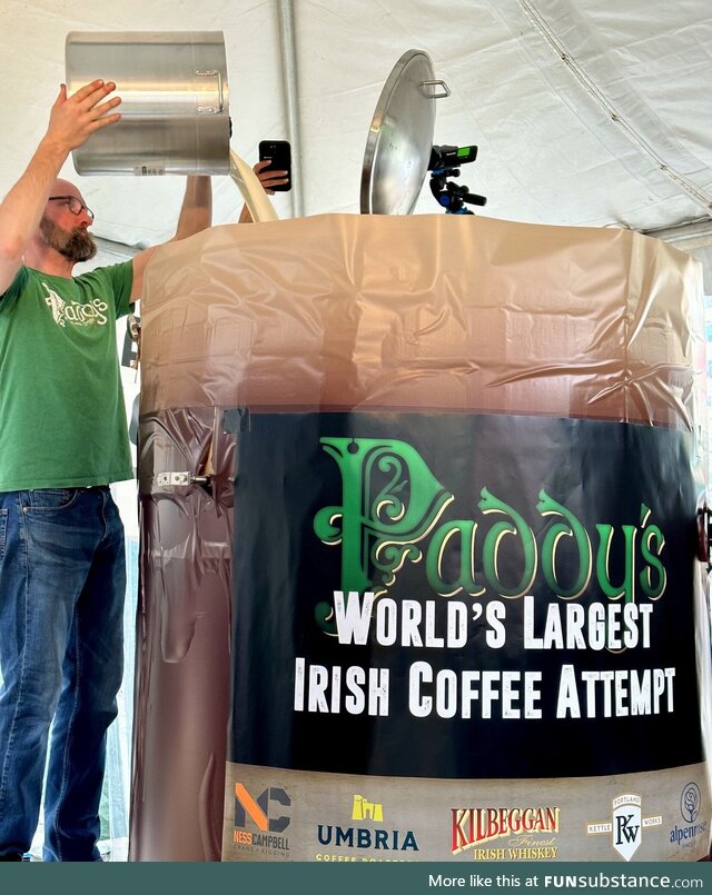 Worlds largest Irish coffee  Paddy’s pub Portland Oregon