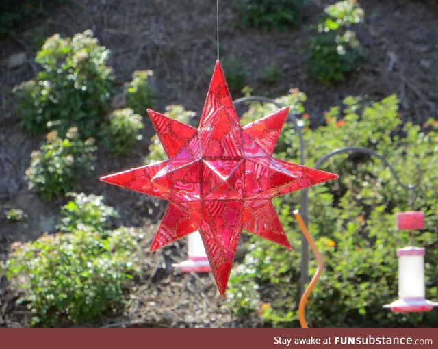 (OC) Handmade, hand painted, Moravian star