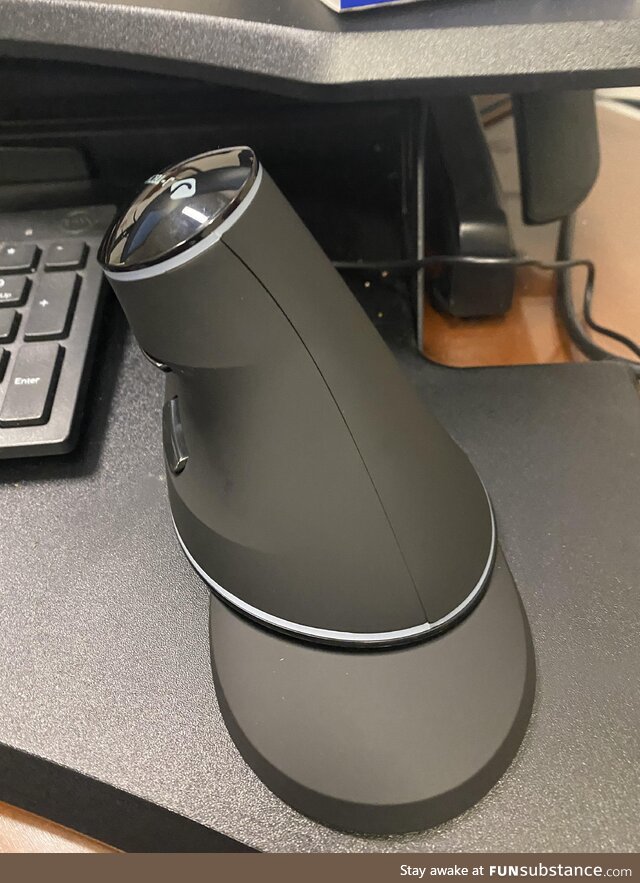 Bought this vertical mouse and my team is making fun of me that it’s too phallic