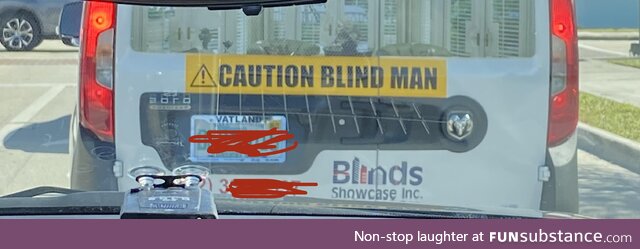 Blind man driving