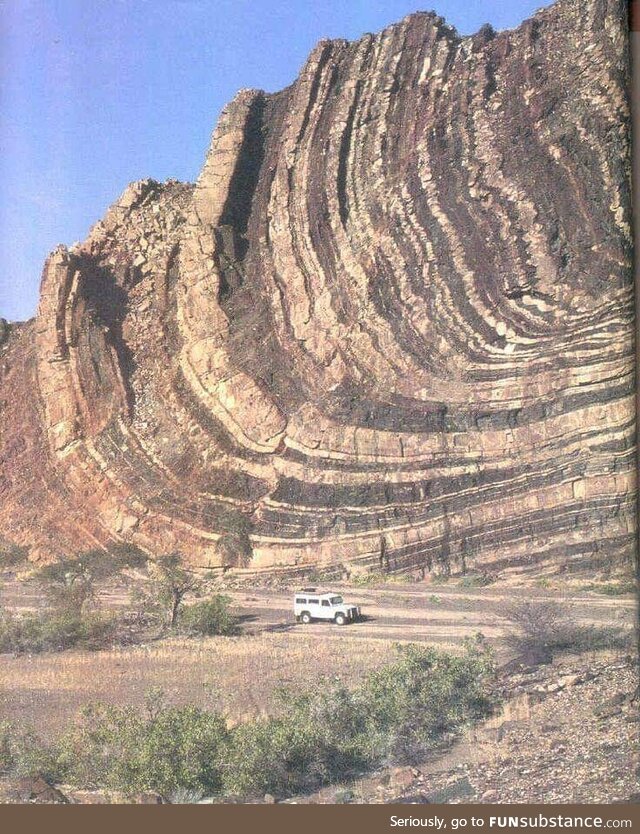 Damn Africa! Geologic Folds in the Lower Ugab valley in Namibia