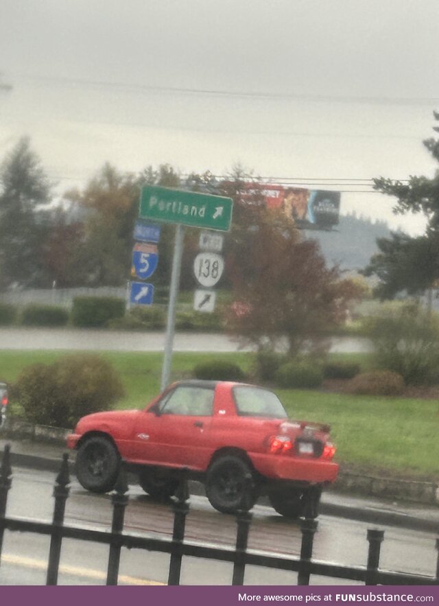 This weird looking car I saw today