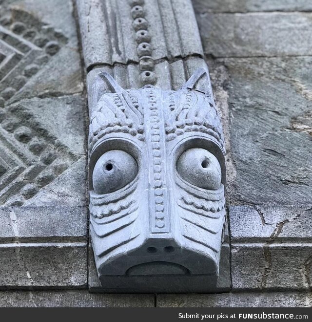 This stone carving looks like it suddenly remembered something