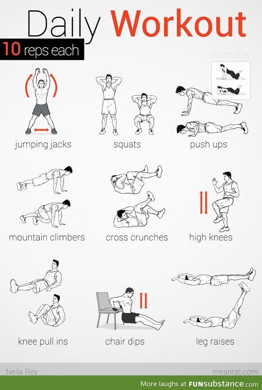 Easy daily workout without equipment