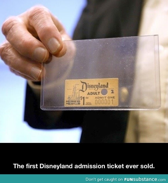 First Disneyland ticket ever sold