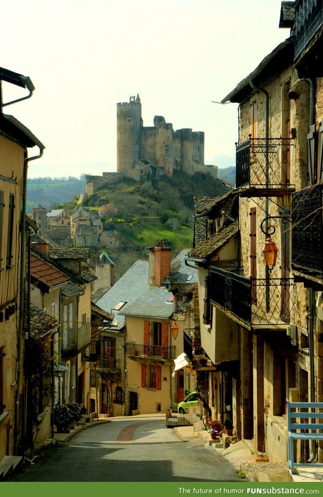 Castle village in France