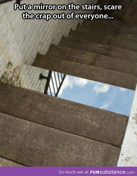 Scariest stairs prank