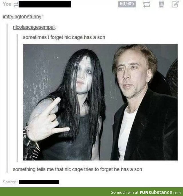 Nicholas Cage has a son