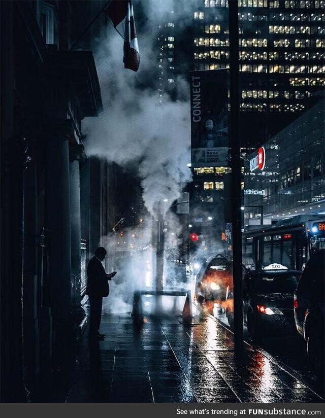 Streets of Toronto at night