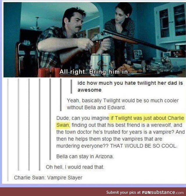 Id want to know more about the guy who almost ran over Bella