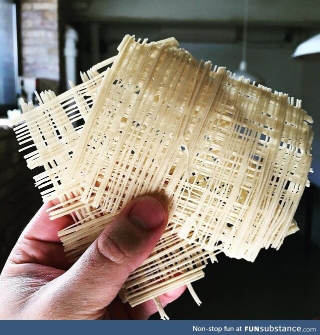 This is the rarest pasta in the world. Called Threads of God, and found only in Italy