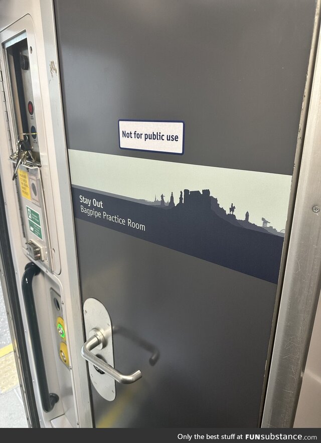 Scottish trains come equipped with a Bagpipe Practice Room