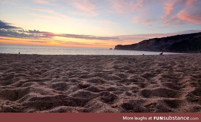 Sunset in Nazaré, Portugal