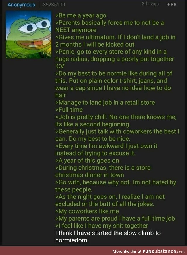 Anon is not a NEET anymore