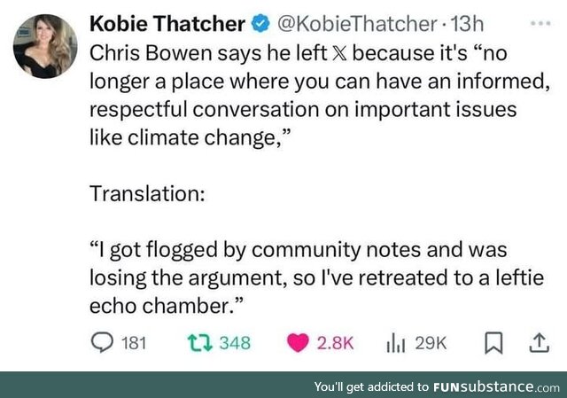 Community notes are the only positive with Elon