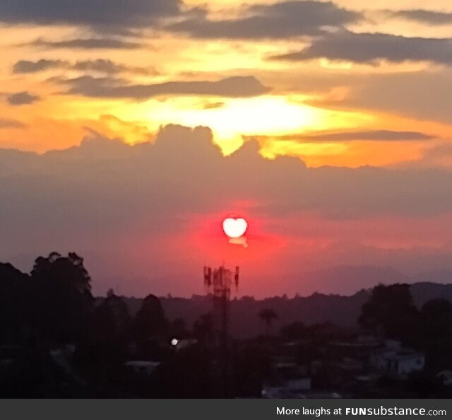 Heart shinning through