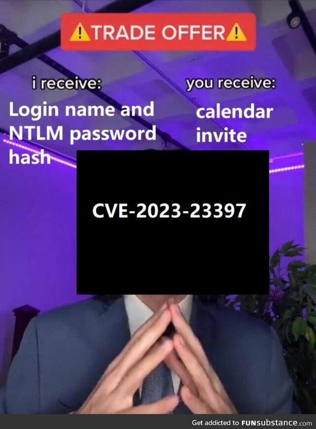 CVE-2023-23397 meme