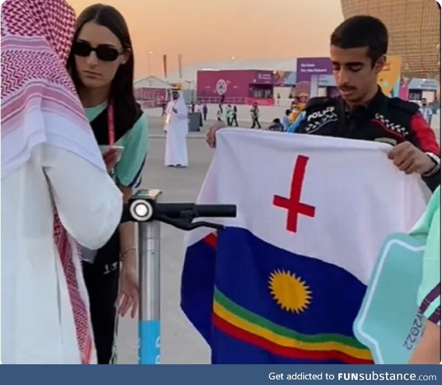 Qatari police confiscated brazilian flag from Pernambuco state thinking it was from lgbt