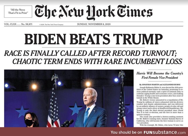 A year ago today, Joe Biden beat Trump to become the 46th US President