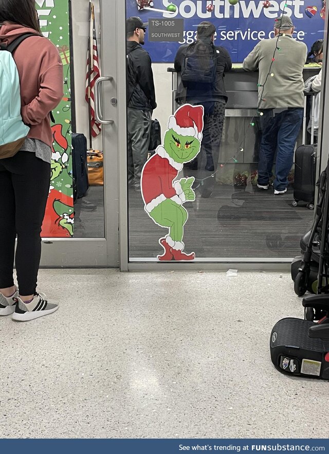 Ironic choice of holiday decor at the Nashville SWA office