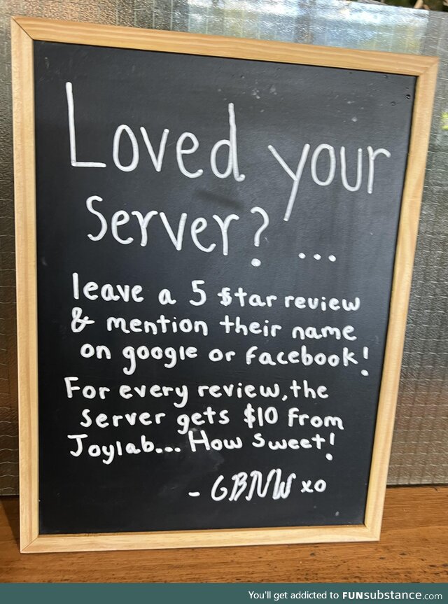 How a local restaurant gives a ‘tip/bonus’ to its servers