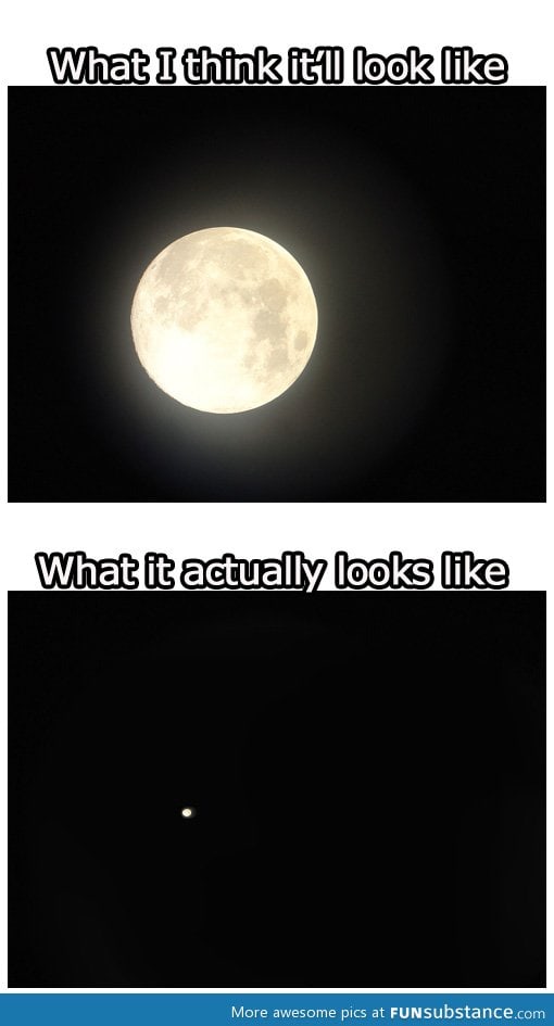 When I try to photograph a beautiful full moon with my phone