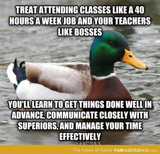 Here's a good advice for students