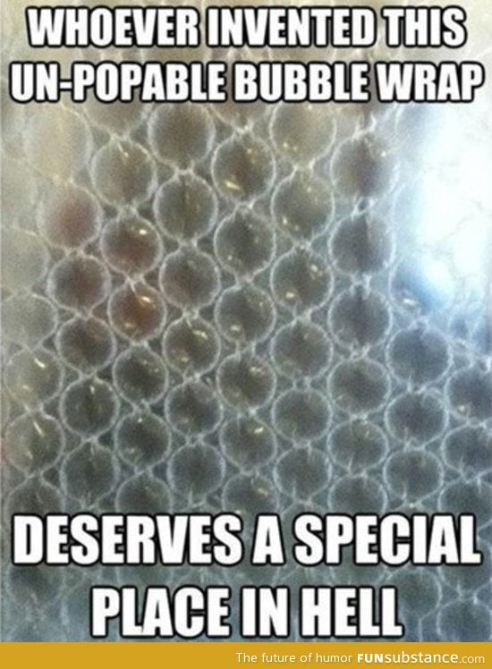 Unpoppable bubble wrap