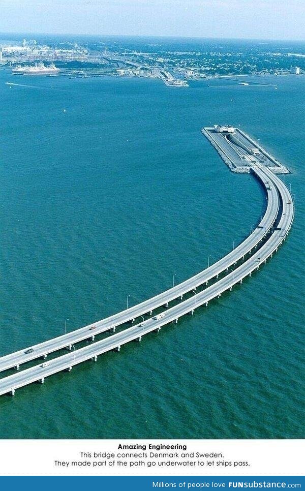 Bridge connecting Sweden and Denmark