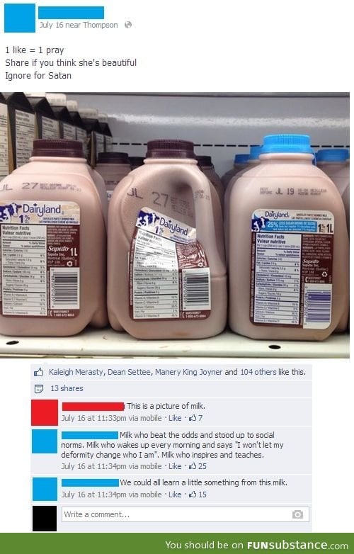 Kudos to that milk