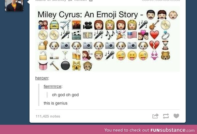 Miley Cyrus: An emoji story