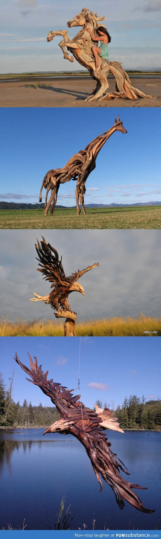 Incredible junk wood sculptures