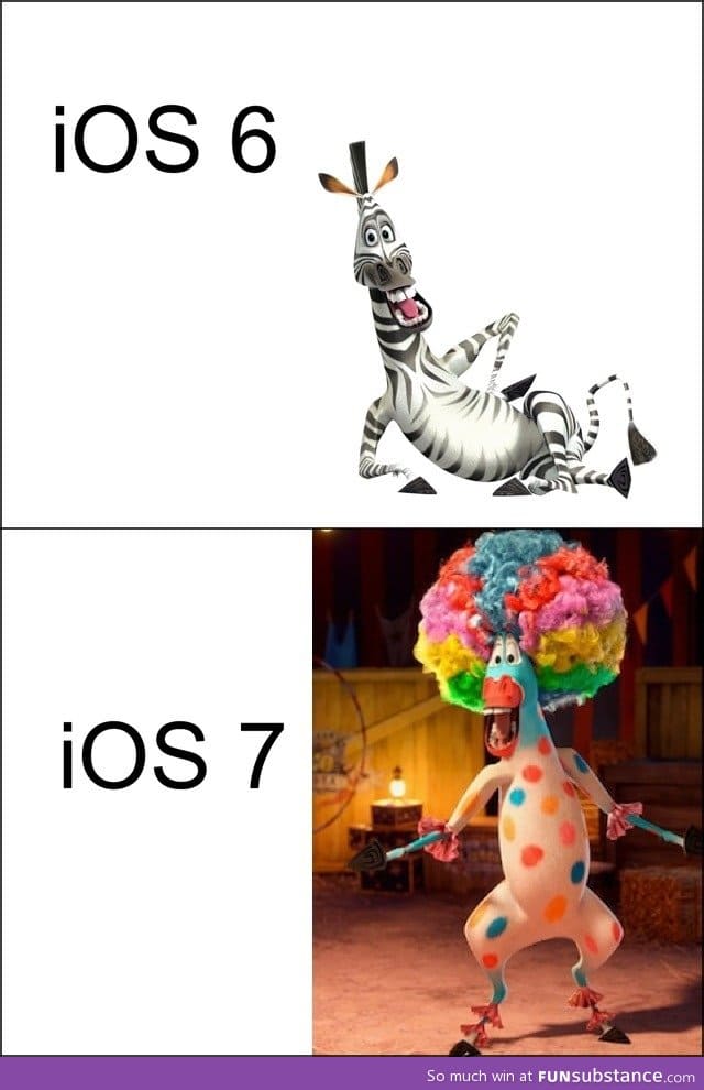 iOS 7's new design summed up