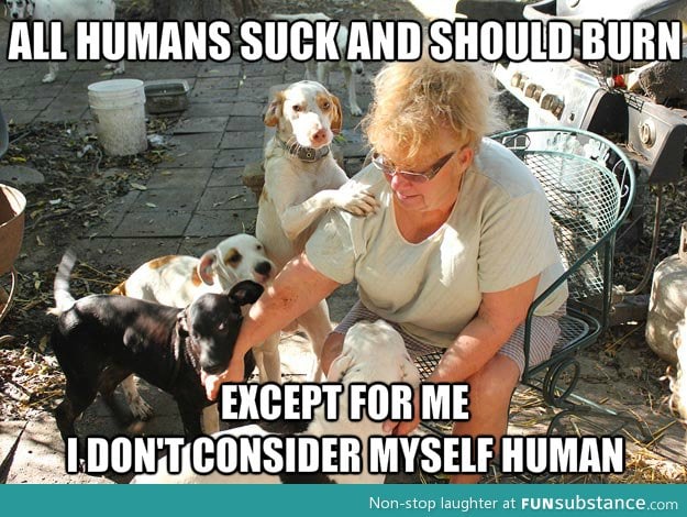 Animal-obsessed person logic