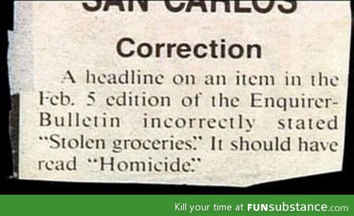 Important correction