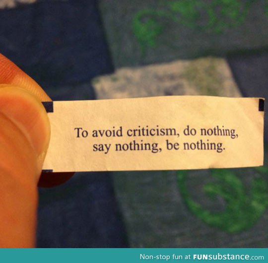How to avoid criticism