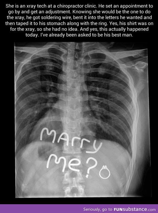 How to propose to an x-ray tech